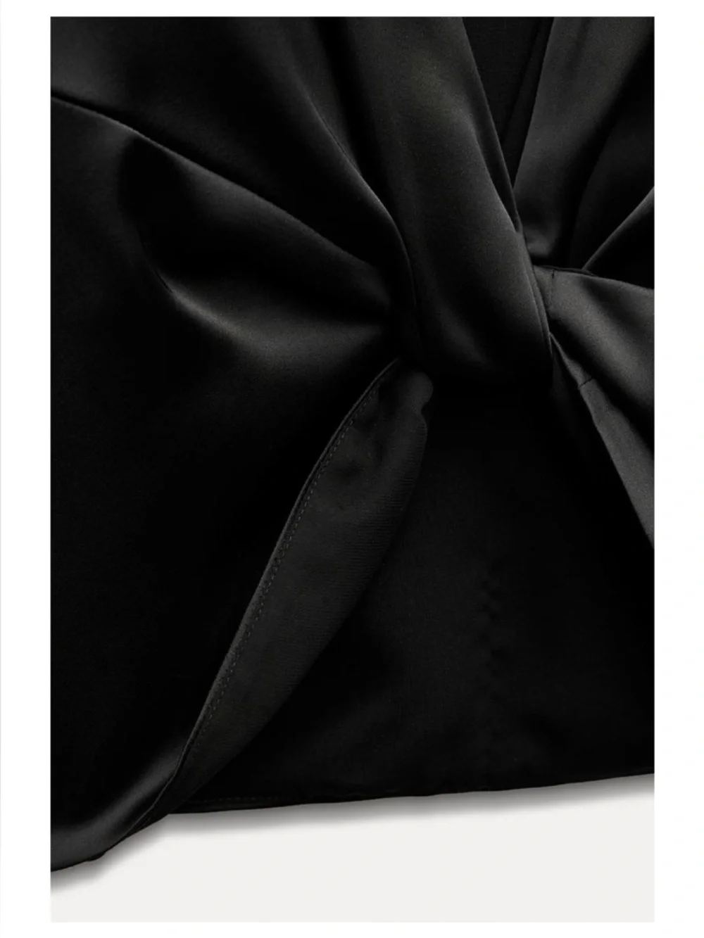 NEW ZARA  BLACK SATIN TOP - Picture 7 of 16